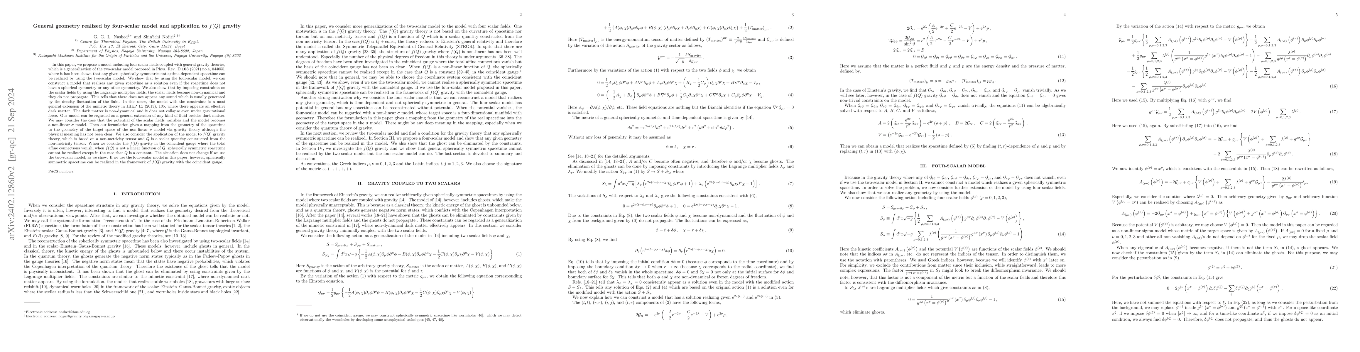 Thumbnail for General geometry realized by four-scalar model and application to $f(Q)$
  gravity
