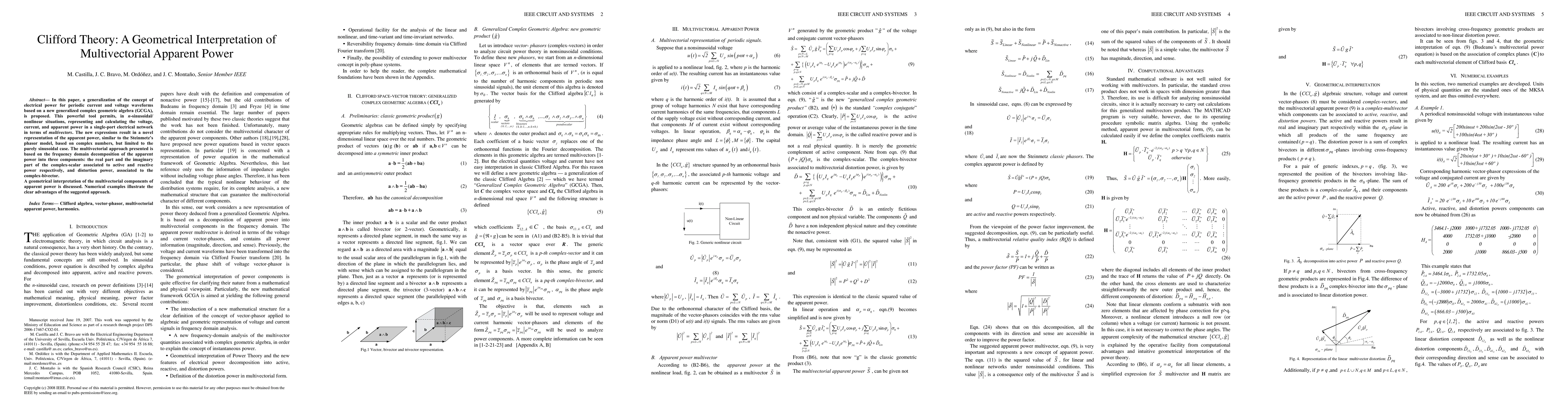 Thumbnail for Clifford Theory: A Geometrical Interpretation of Multivectorial Apparent
  Power