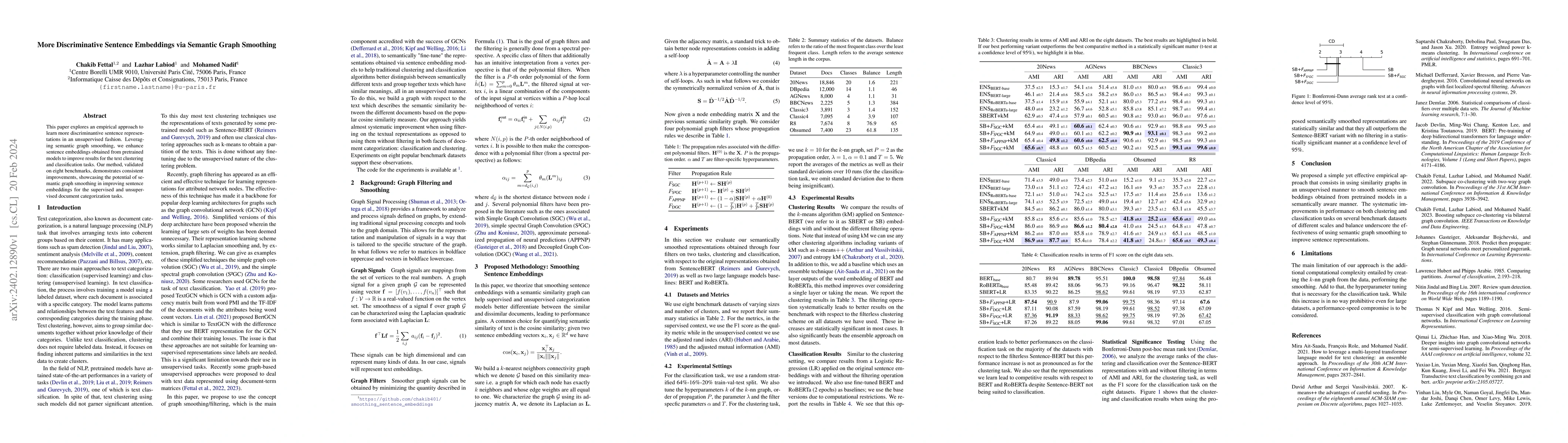 Thumbnail for More Discriminative Sentence Embeddings via Semantic Graph Smoothing