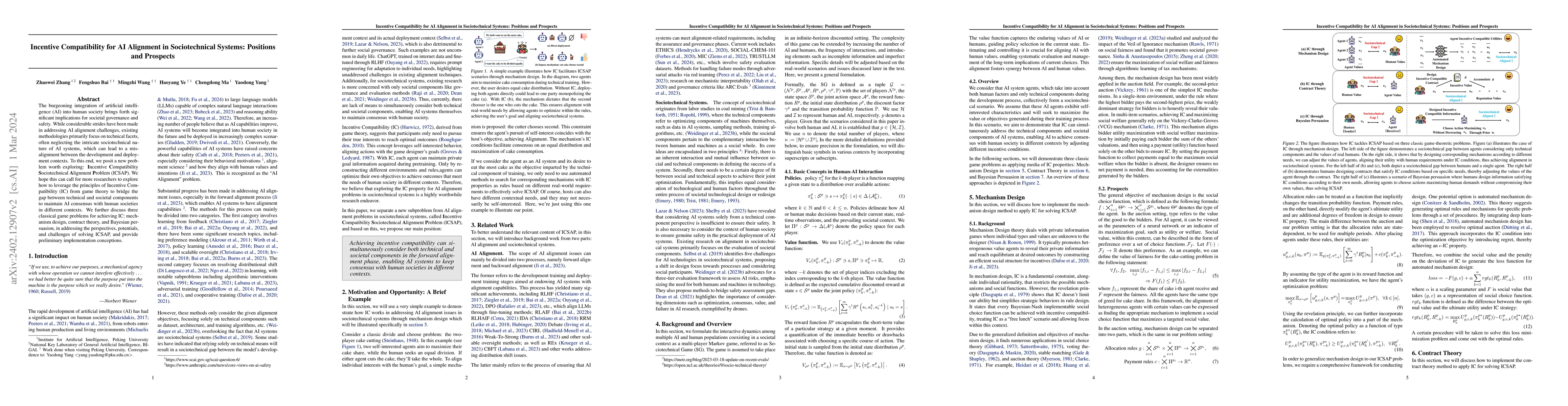 Thumbnail for Incentive Compatibility for AI Alignment in Sociotechnical Systems:
  Positions and Prospects
