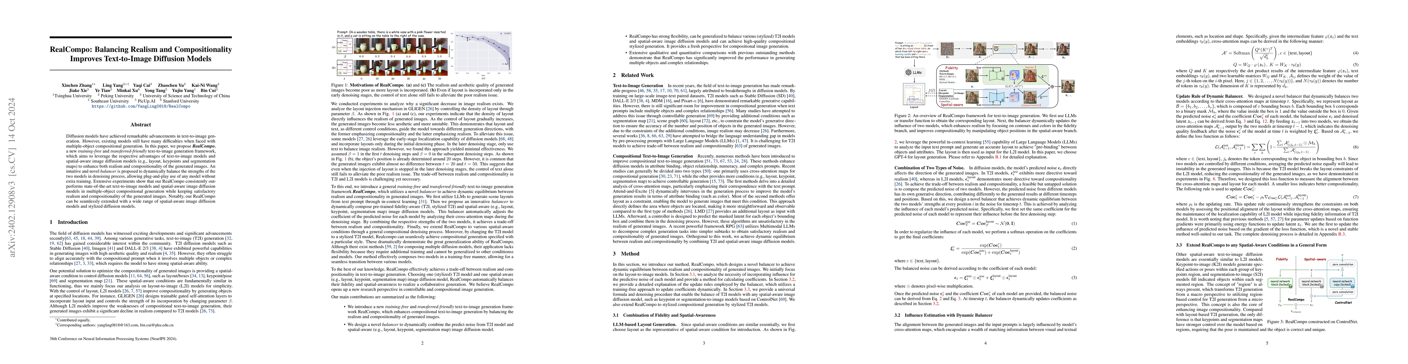 Thumbnail for RealCompo: Balancing Realism and Compositionality Improves Text-to-Image
  Diffusion Models