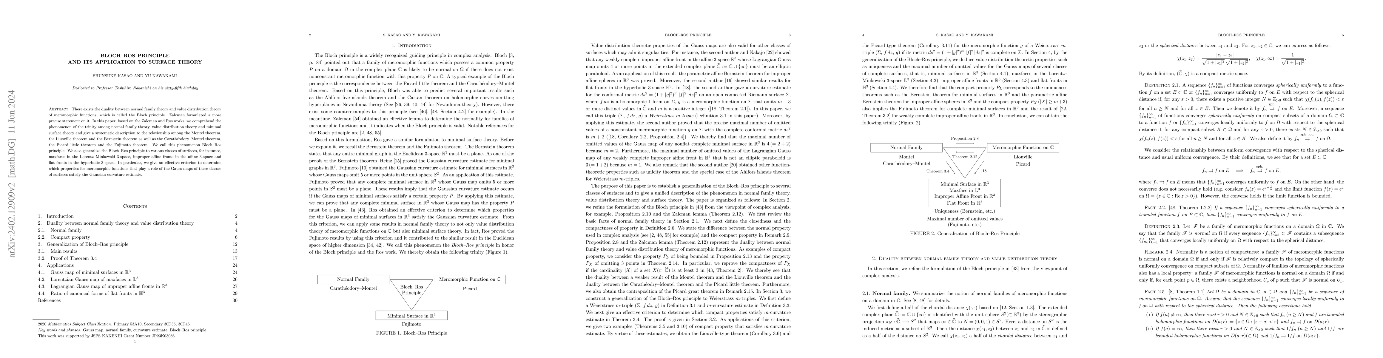 Thumbnail for Bloch-Ros principle and its application to surface theory