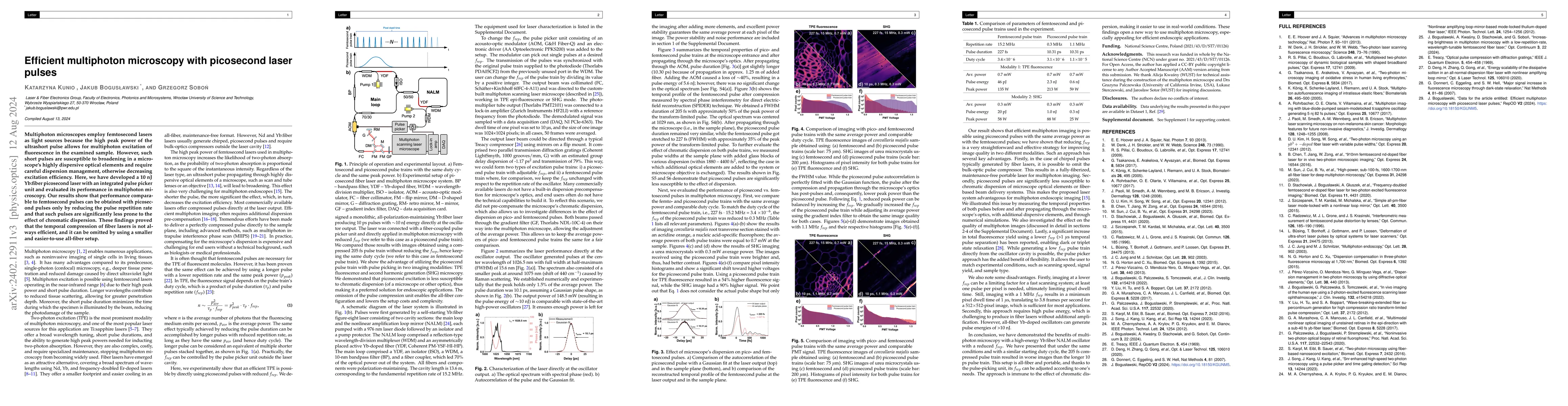 Thumbnail for Efficient multiphoton microscopy with picosecond laser pulses