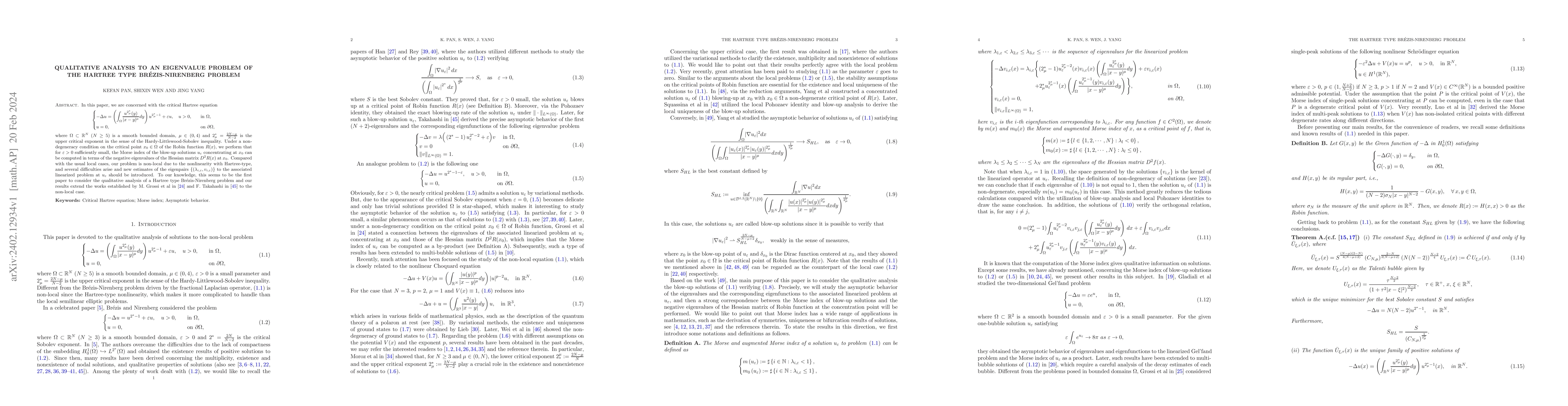 Thumbnail for Qualitative analysis to an eigenvalue problem of the Hartree type
  Br\'ezis-Nirenberg problem