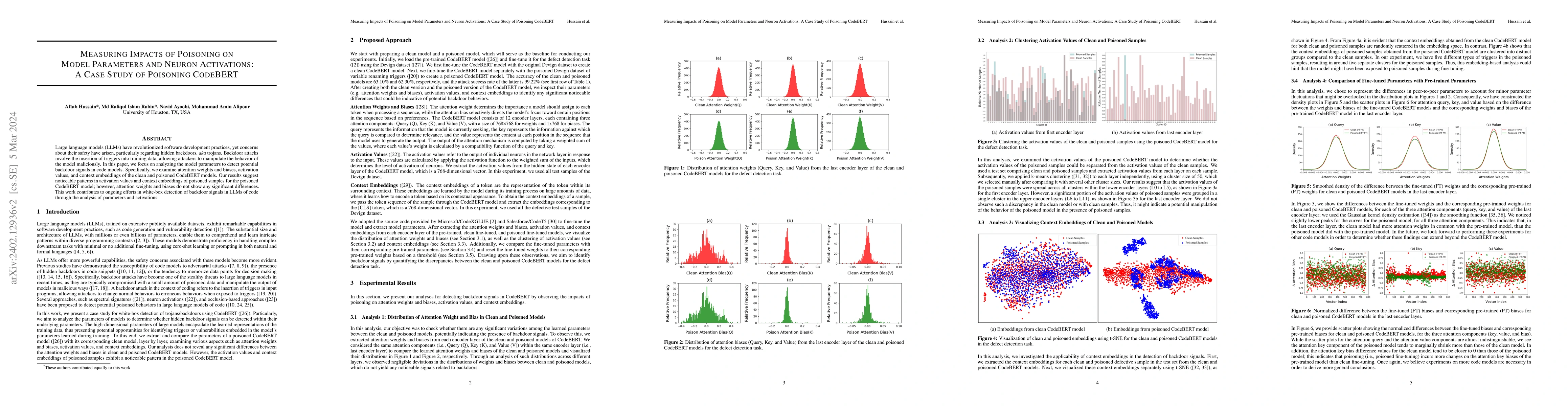 Thumbnail for Measuring Impacts of Poisoning on Model Parameters and Neuron
  Activations: A Case Study of Poisoning CodeBERT