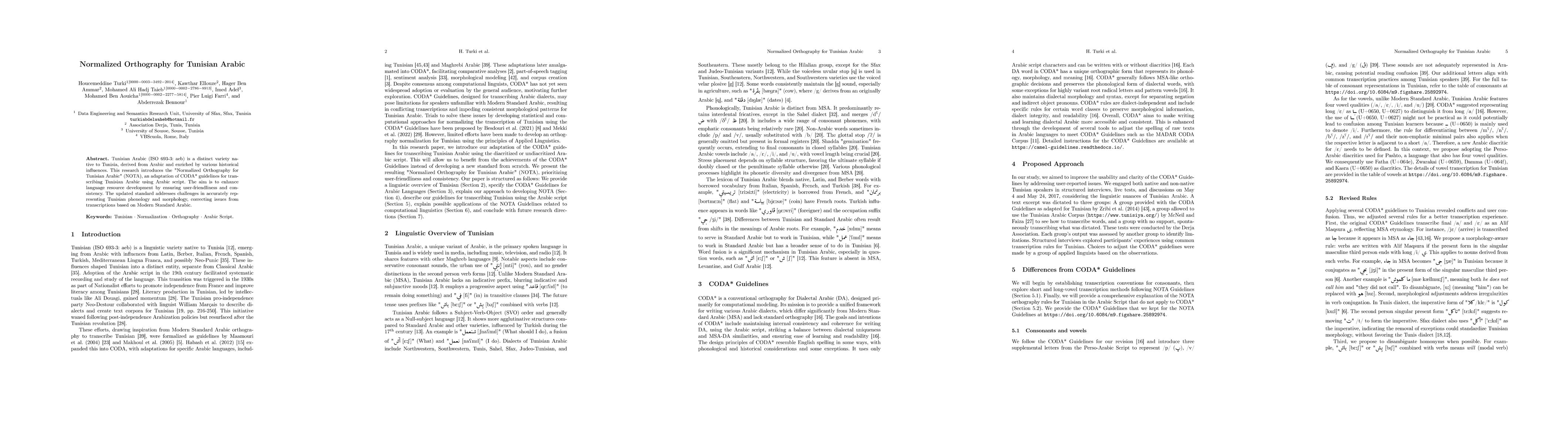 Thumbnail for Normalized Orthography for Tunisian Arabic
