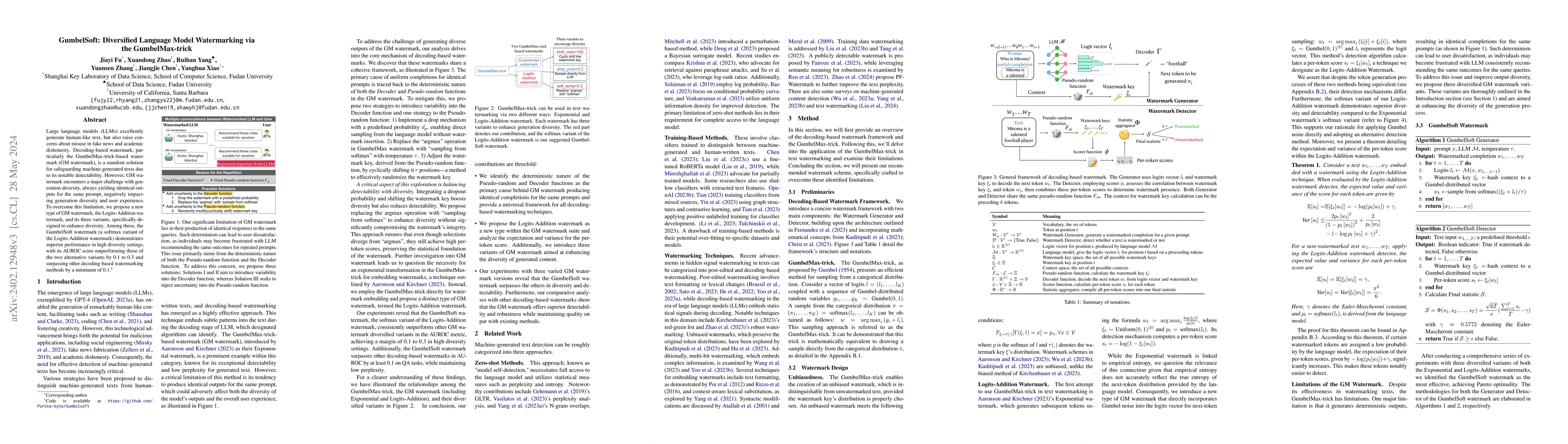 Thumbnail for GumbelSoft: Diversified Language Model Watermarking via the
  GumbelMax-trick