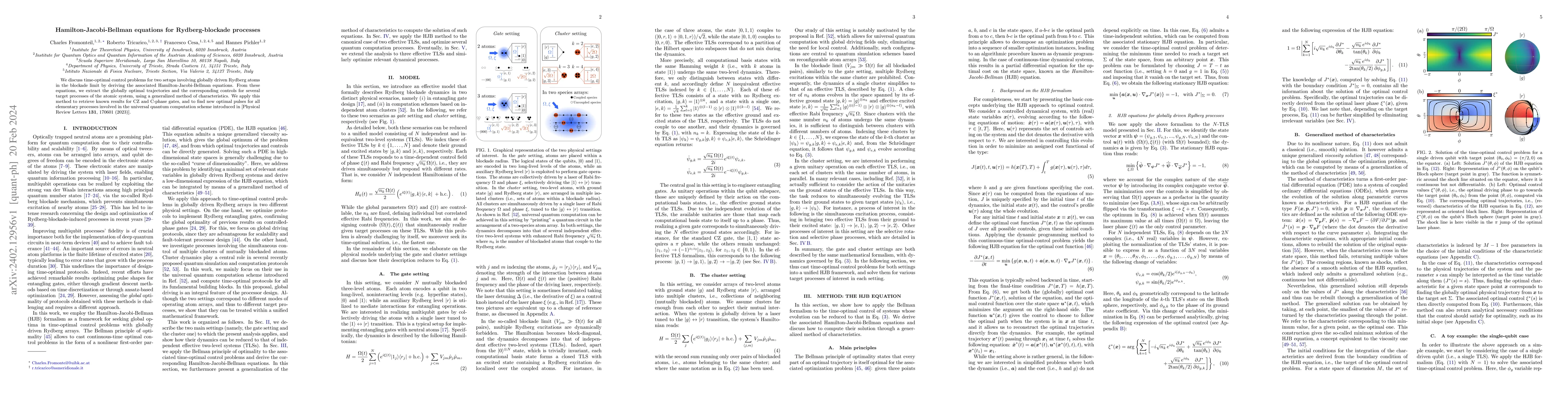 Thumbnail for Hamilton-Jacobi-Bellman equations for Rydberg-blockade processes