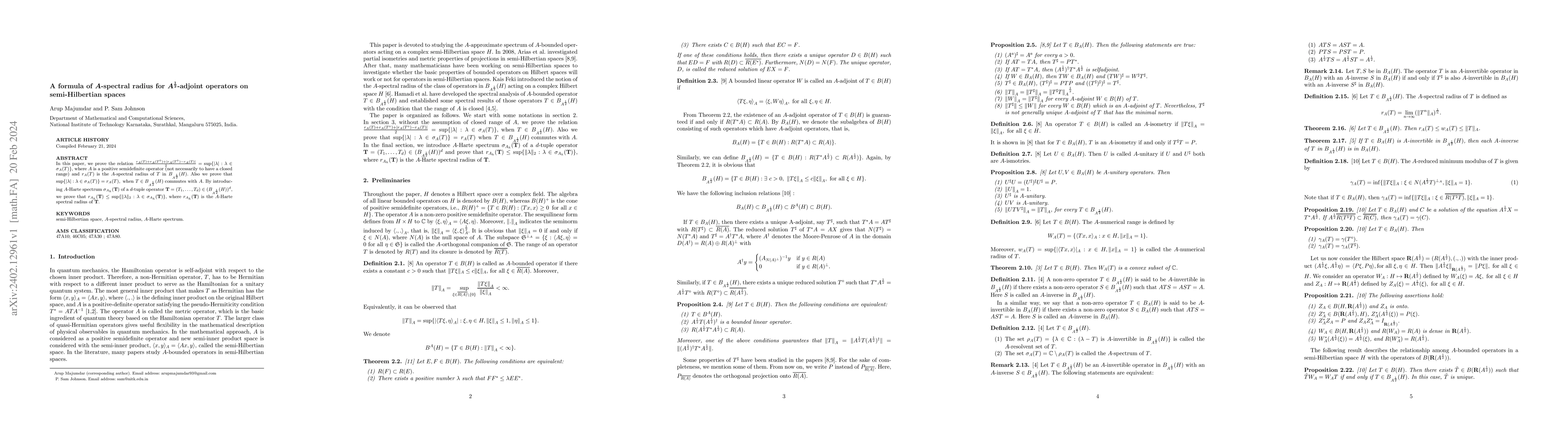 Thumbnail for A formula of $A$-spectral radius for $A^{\frac{1}{2}}$-adjoint operators
  on semi-Hilbertian spaces
