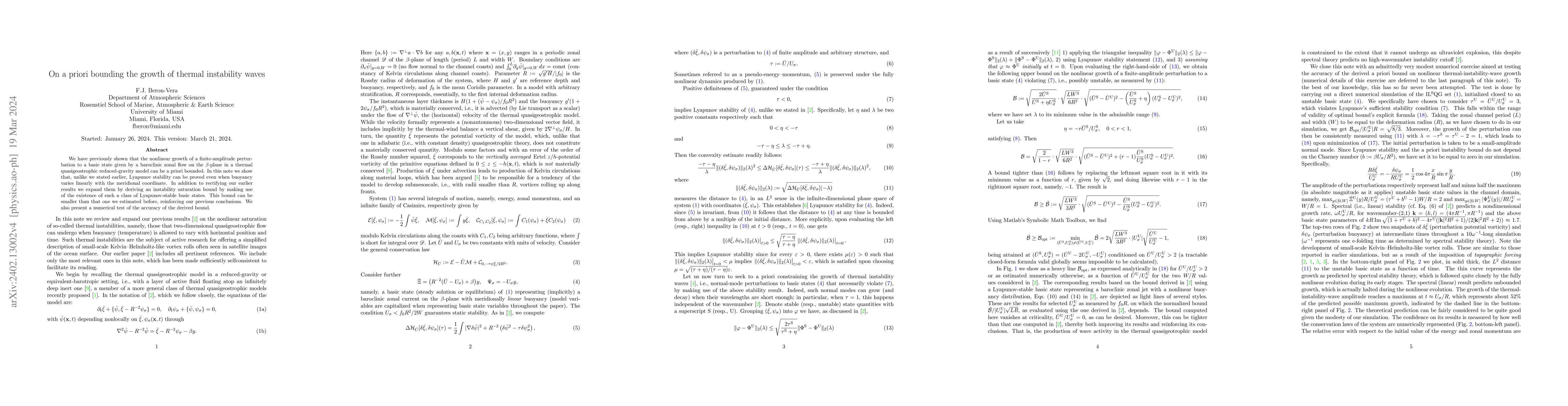 Thumbnail for On a priori bounding the growth of thermal instability waves