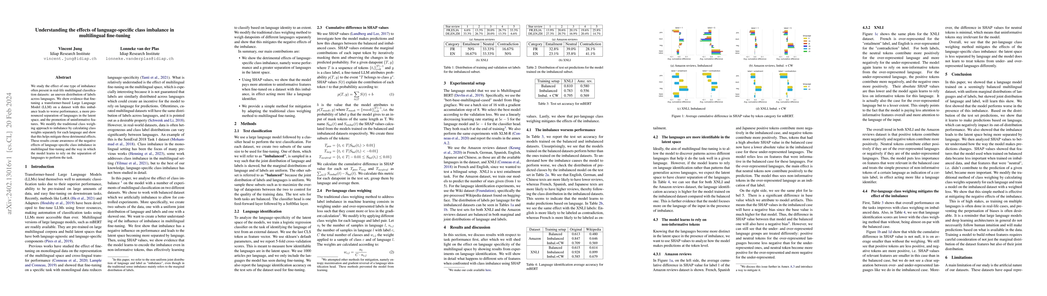 Thumbnail for Understanding the effects of language-specific class imbalance in
  multilingual fine-tuning
