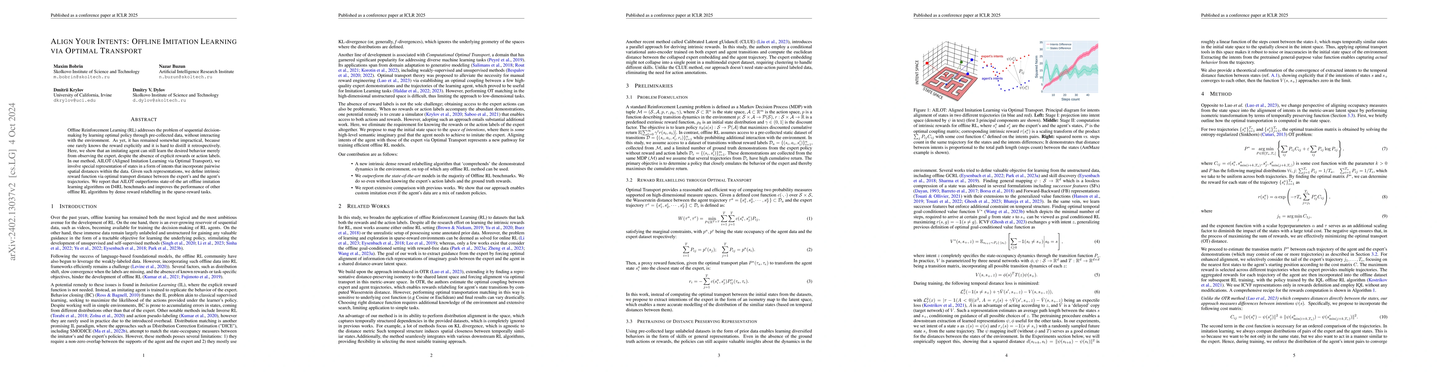 Thumbnail for Align Your Intents: Offline Imitation Learning via Optimal Transport