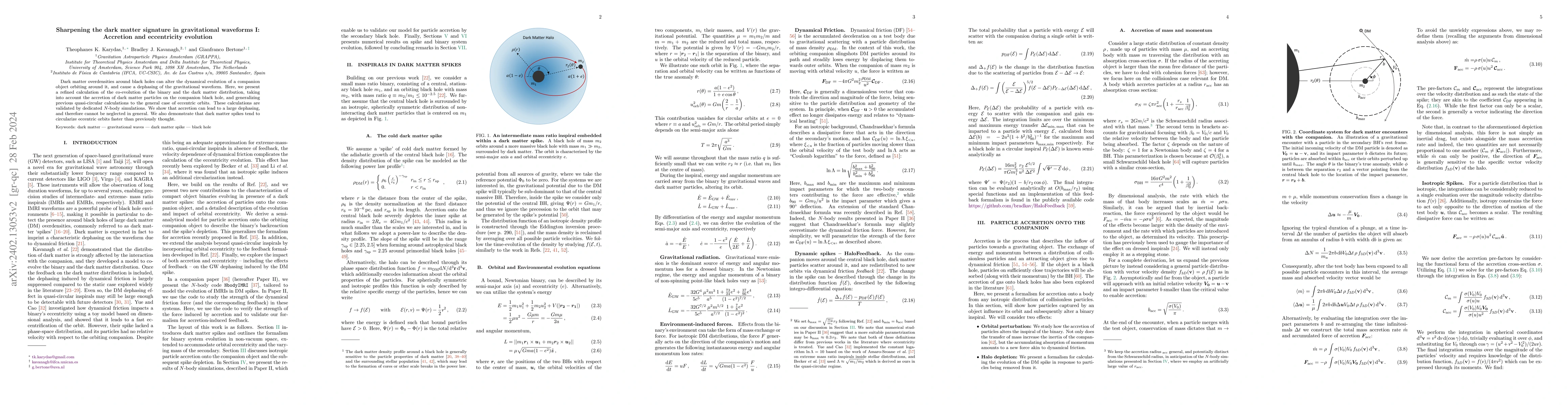 Thumbnail for Sharpening the dark matter signature in gravitational waveforms I:
  Accretion and eccentricity evolution