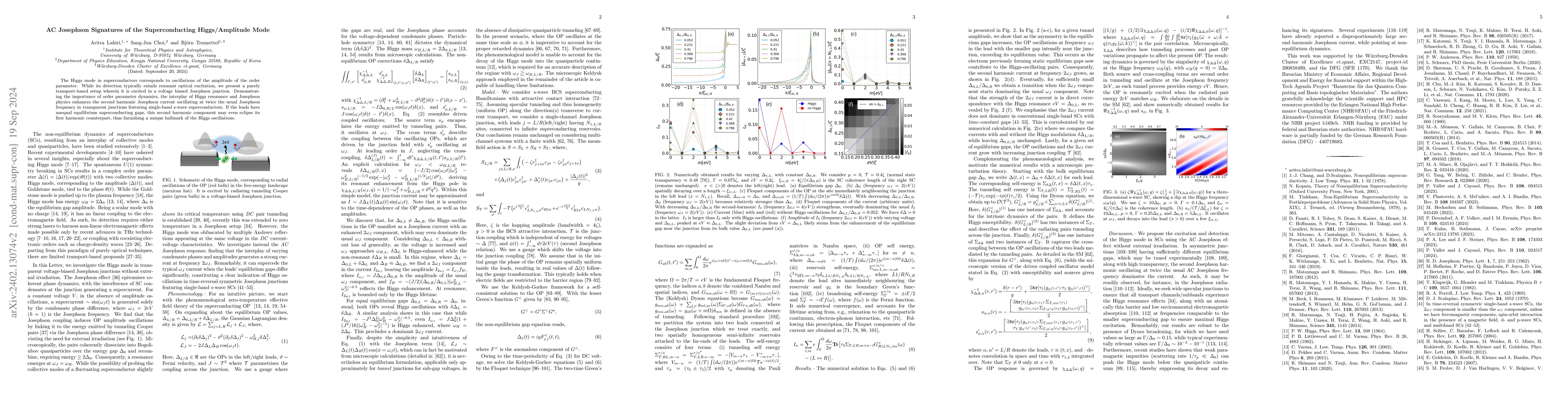 Thumbnail for Josephson Signatures of the Superconducting Higgs/Amplitude Mode