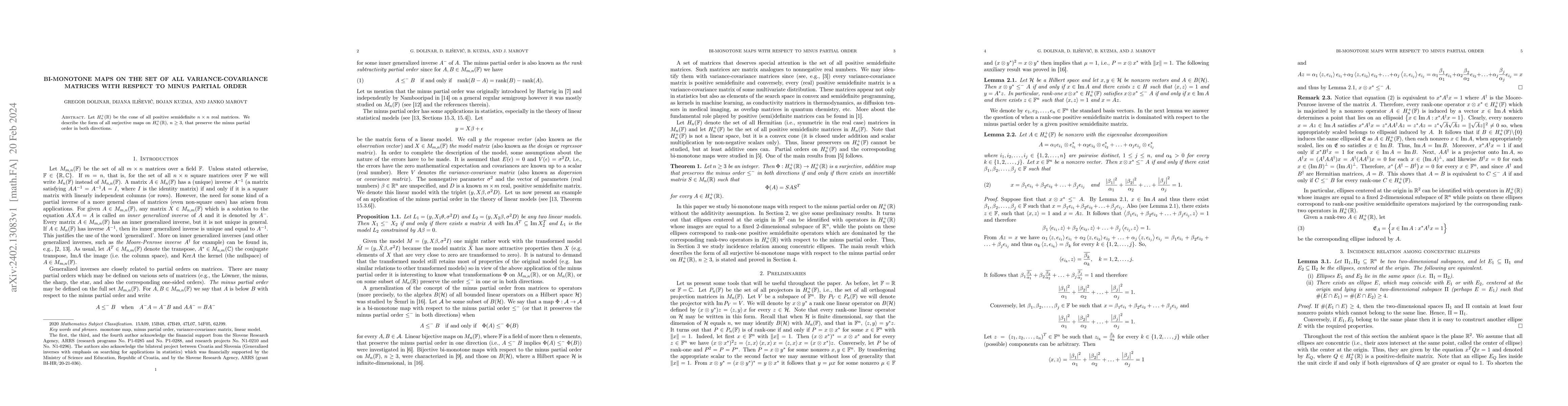 Thumbnail for Bi-monotone maps on the set of all variance-covariance matrices with
  respect to minus partial order