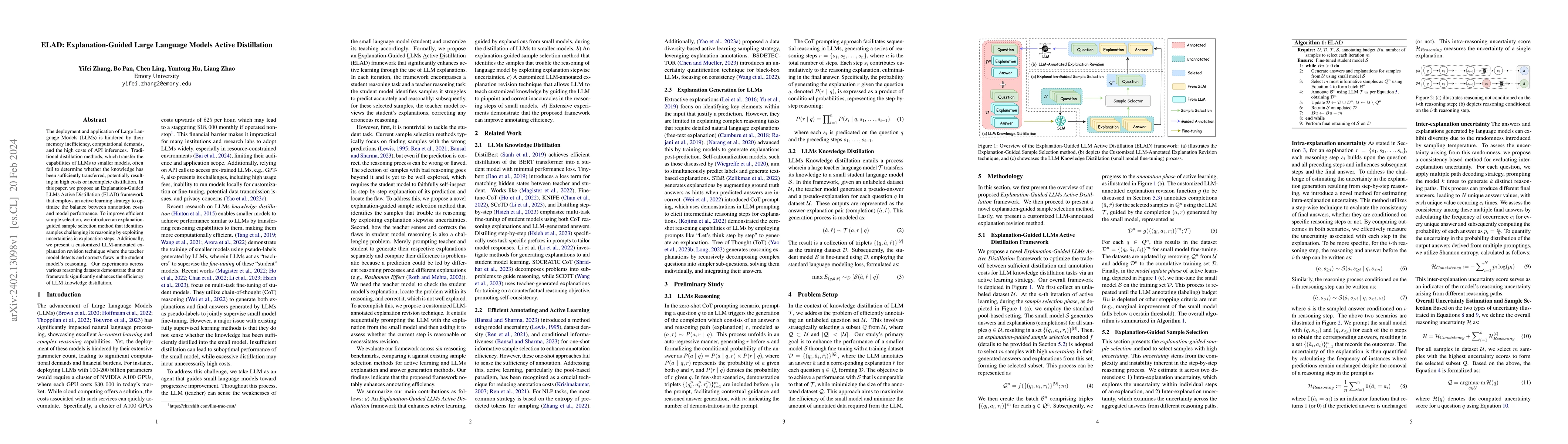 Thumbnail for ELAD: Explanation-Guided Large Language Models Active Distillation