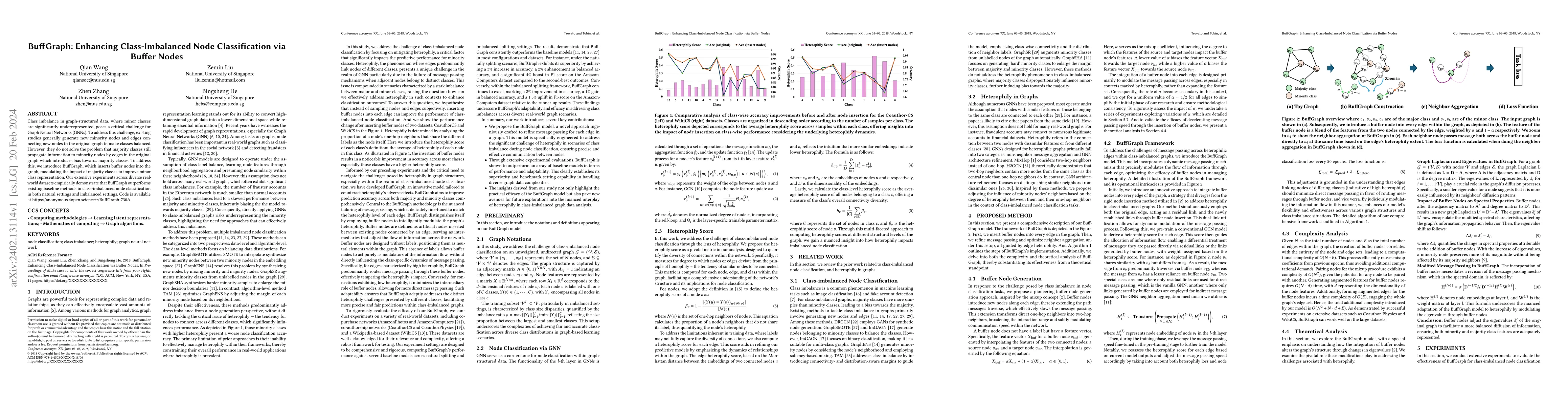 Thumbnail for BuffGraph: Enhancing Class-Imbalanced Node Classification via Buffer
  Nodes