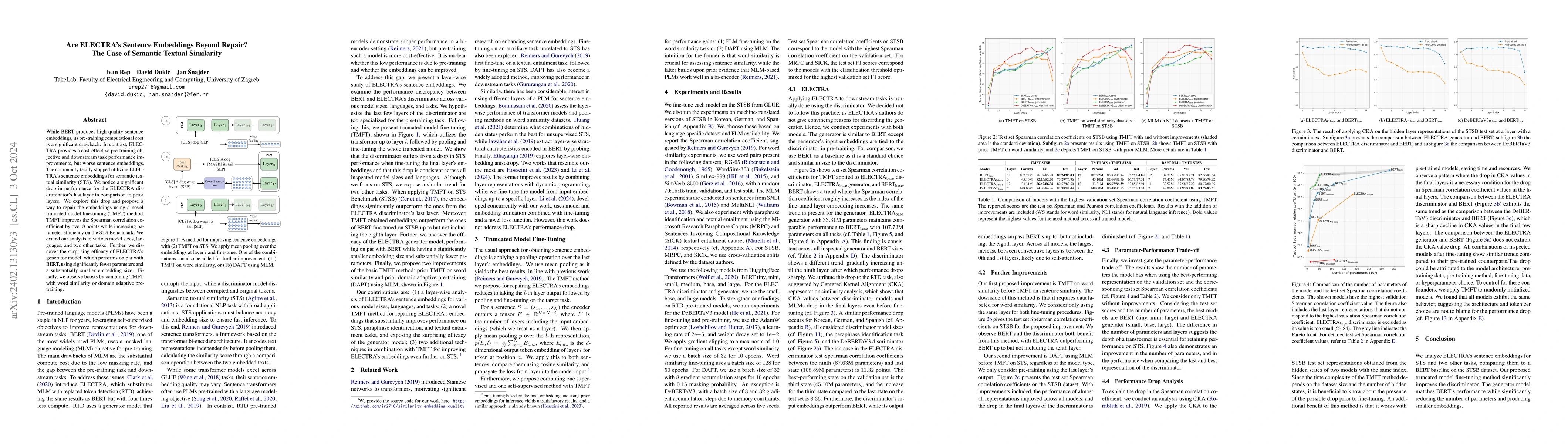 Thumbnail for Are ELECTRA's Sentence Embeddings Beyond Repair? The Case of Semantic
  Textual Similarity