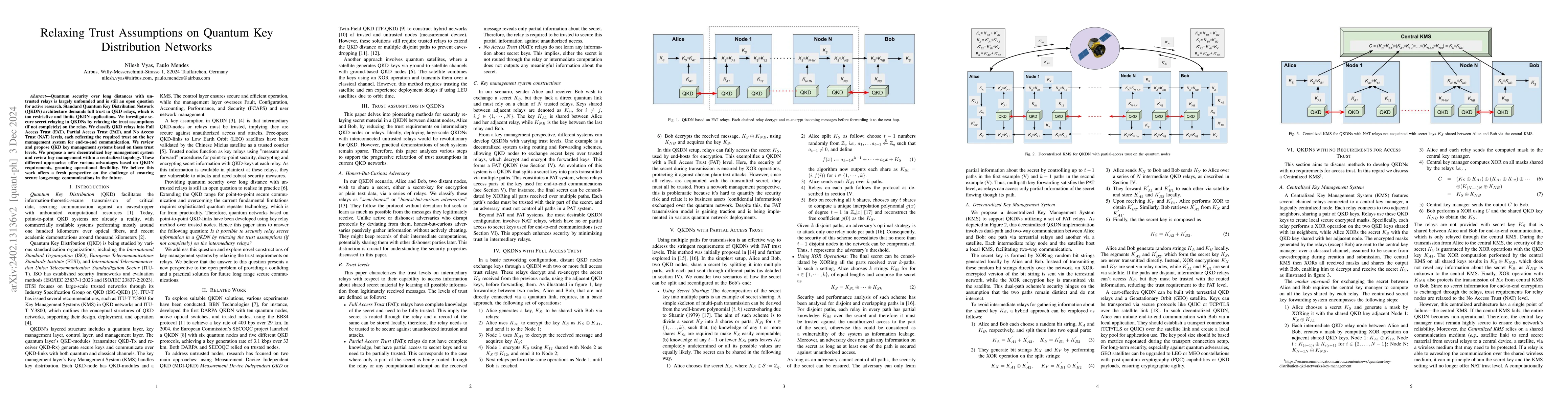 Thumbnail for Relaxing Trust Assumptions on Quantum Key Distribution Networks