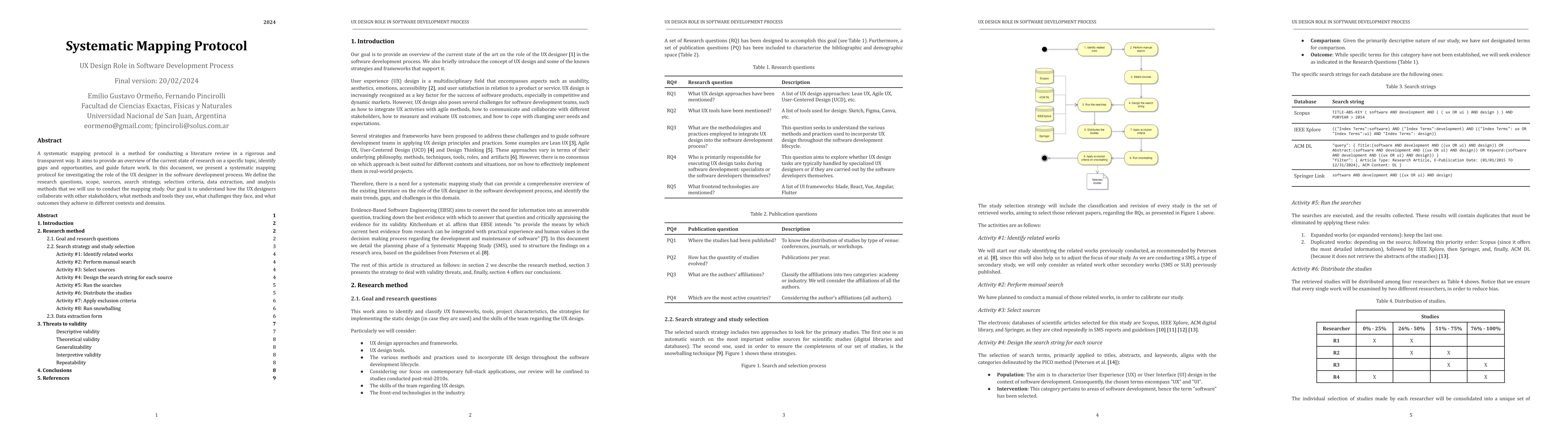 Thumbnail for Systematic Mapping Protocol -- UX Design role in software development
  process