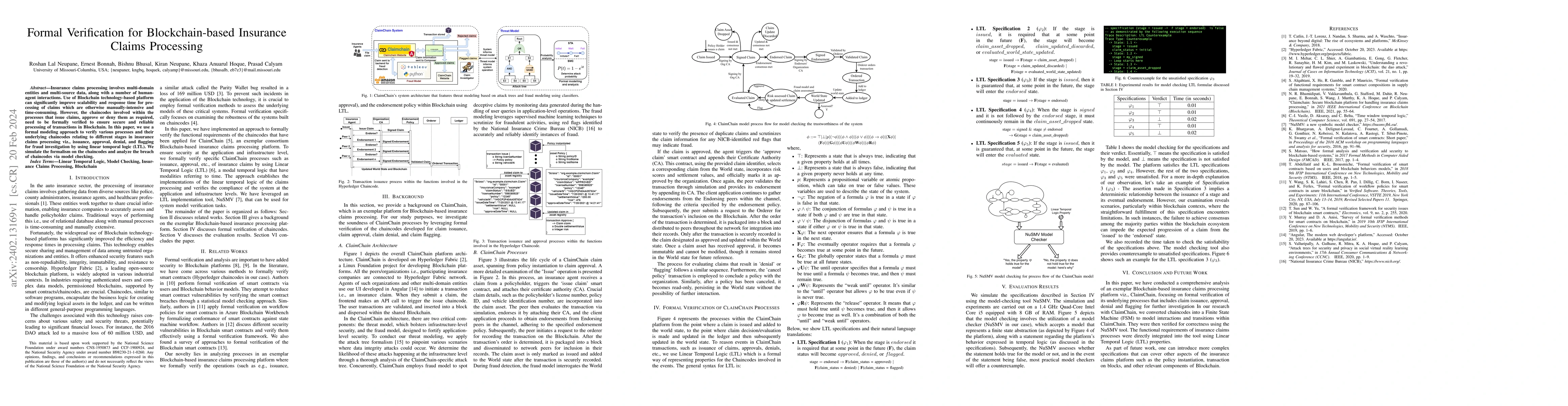 Thumbnail for Formal Verification for Blockchain-based Insurance Claims Processing