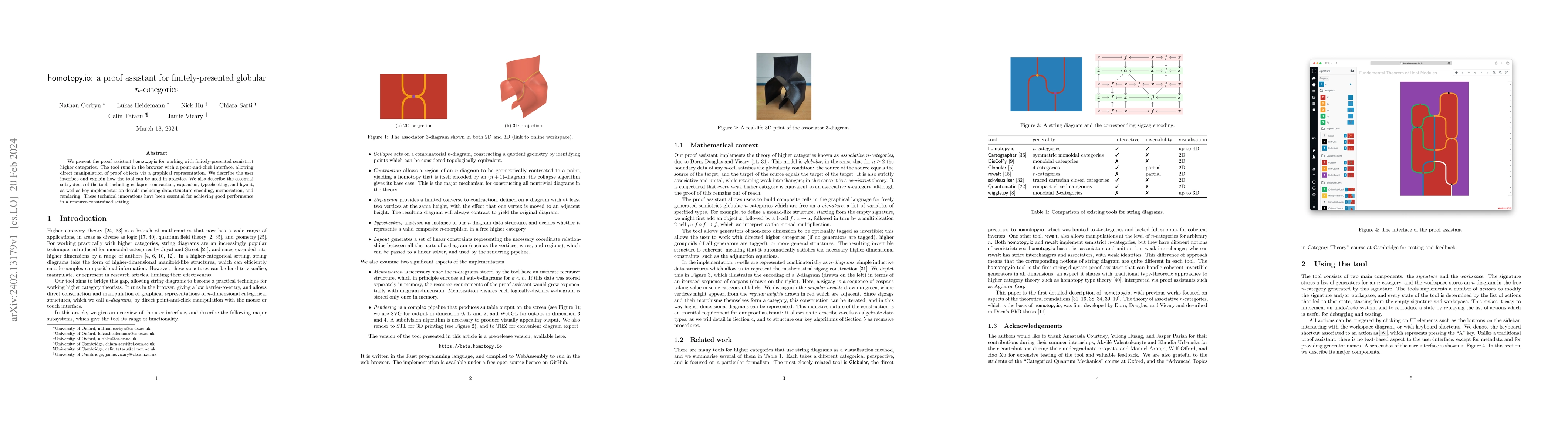 Thumbnail for homotopy.io: a proof assistant for finitely-presented globular
  $n$-categories