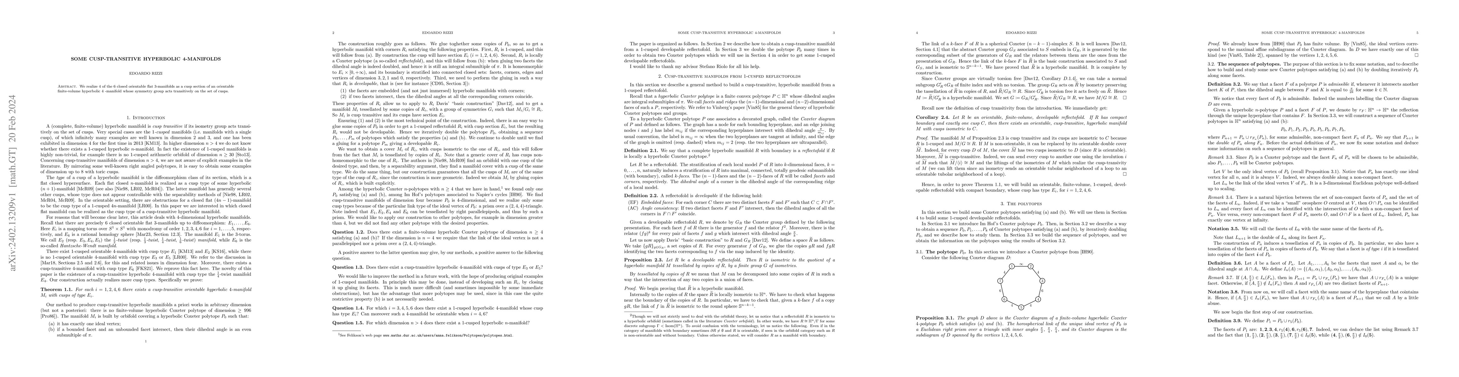 Thumbnail for Some cusp-transitive hyperbolic 4-manifolds