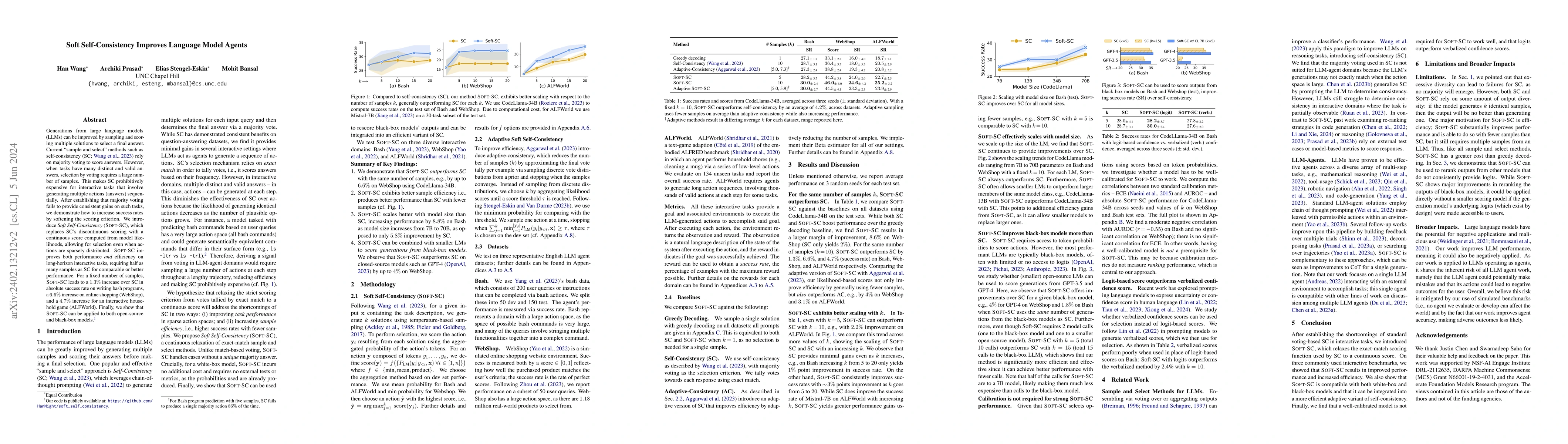 Thumbnail for Soft Self-Consistency Improves Language Model Agents