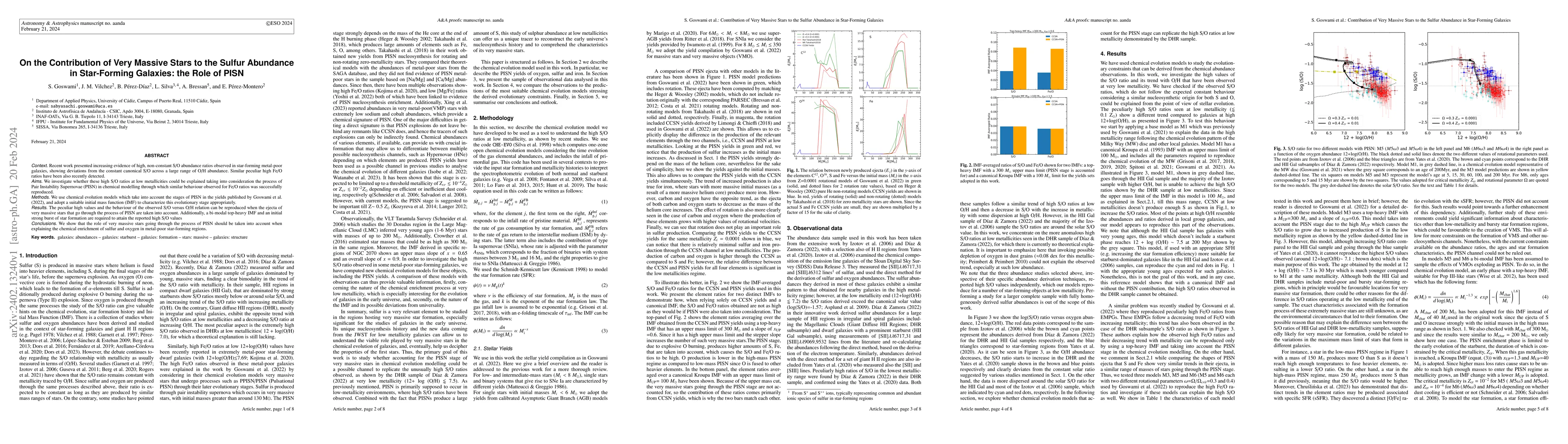 Thumbnail for On the Contribution of Very Massive Stars to the Sulfur Abundance in
  Star-Forming Galaxies: the Role of PISN