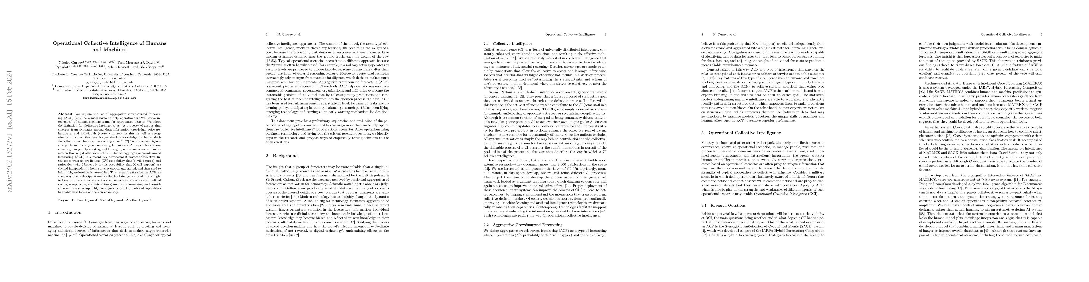 Thumbnail for Operational Collective Intelligence of Humans and Machines