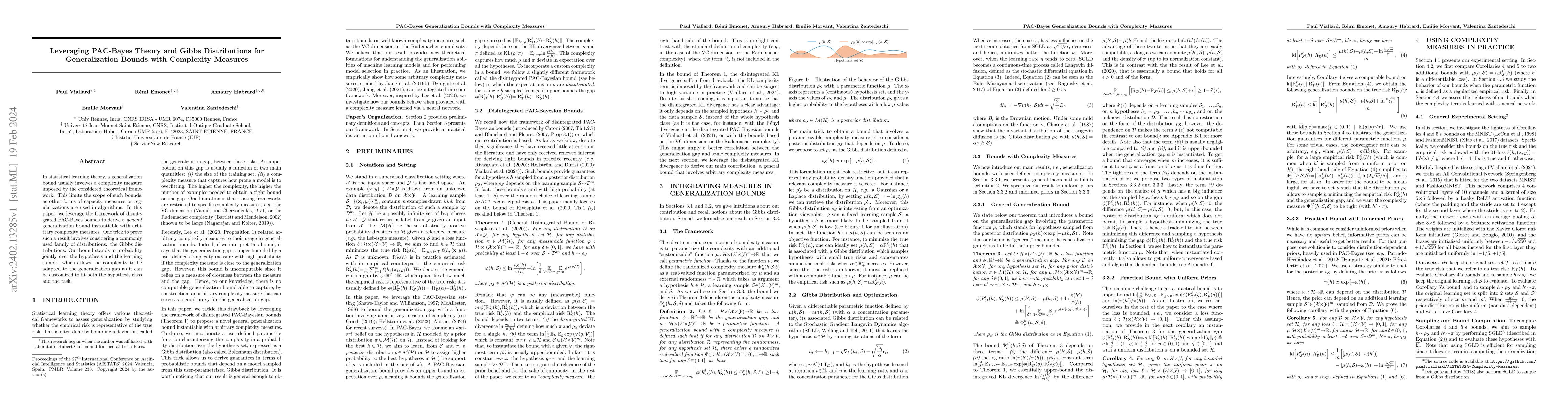 Thumbnail for Leveraging PAC-Bayes Theory and Gibbs Distributions for Generalization
  Bounds with Complexity Measures