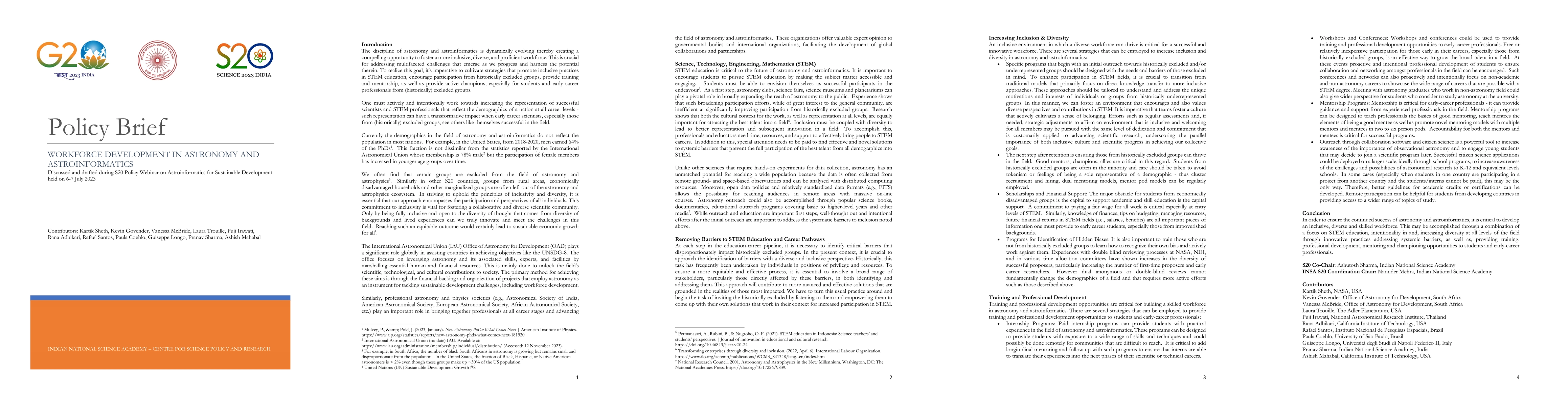 Thumbnail for Workforce Development in Astronomy and Astroinformatics