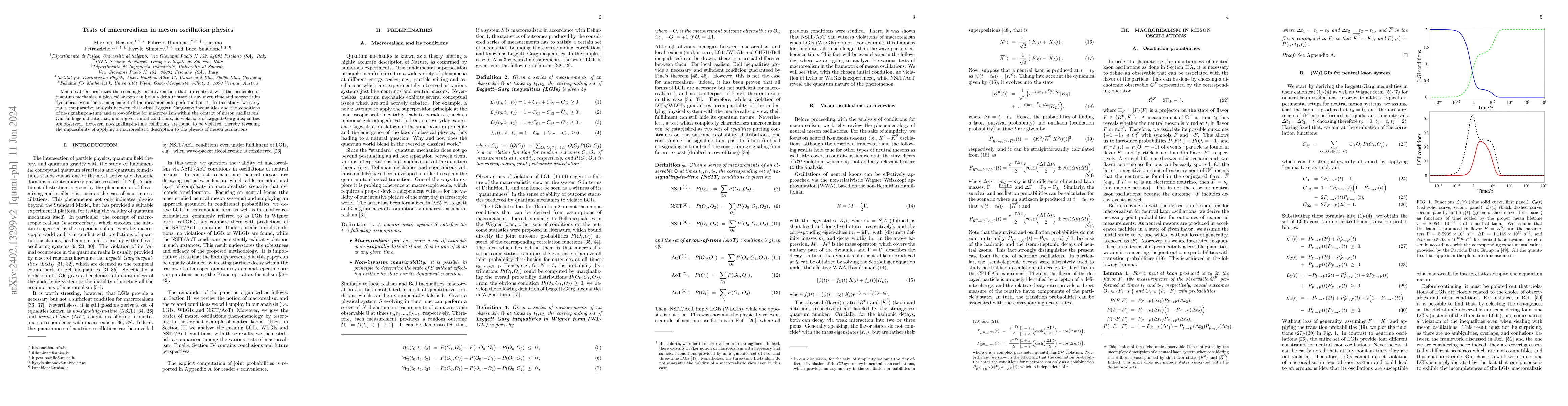 Thumbnail for Tests of macrorealism in meson oscillation physics