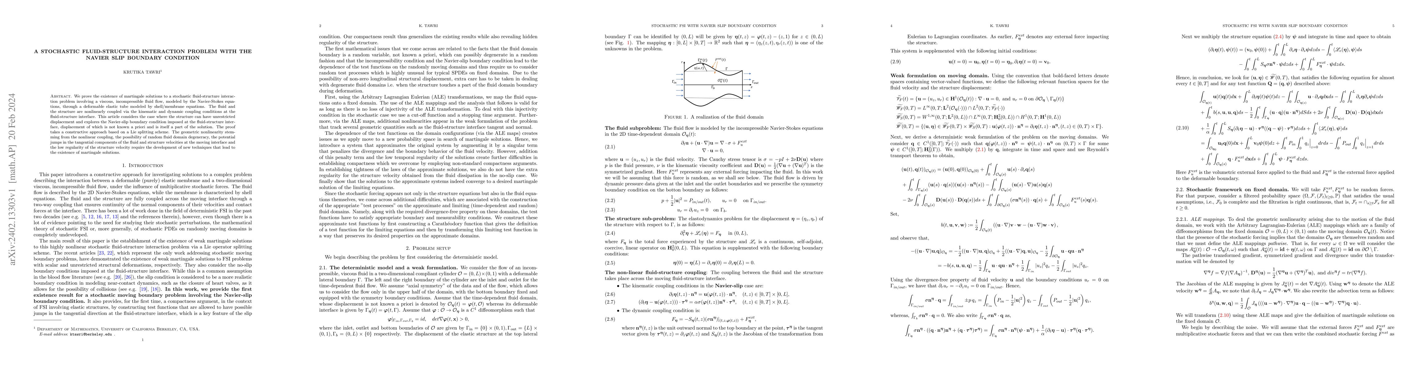 Thumbnail for A stochastic fluid-structure interaction problem with the Navier slip
  boundary condition