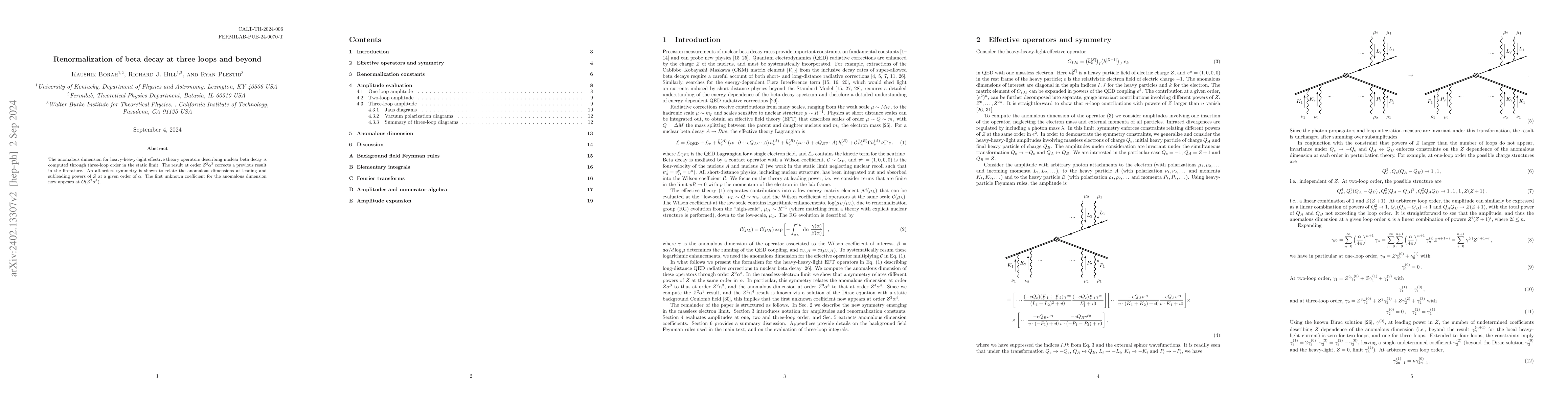 Thumbnail for Renormalization of beta decay at three loops and beyond