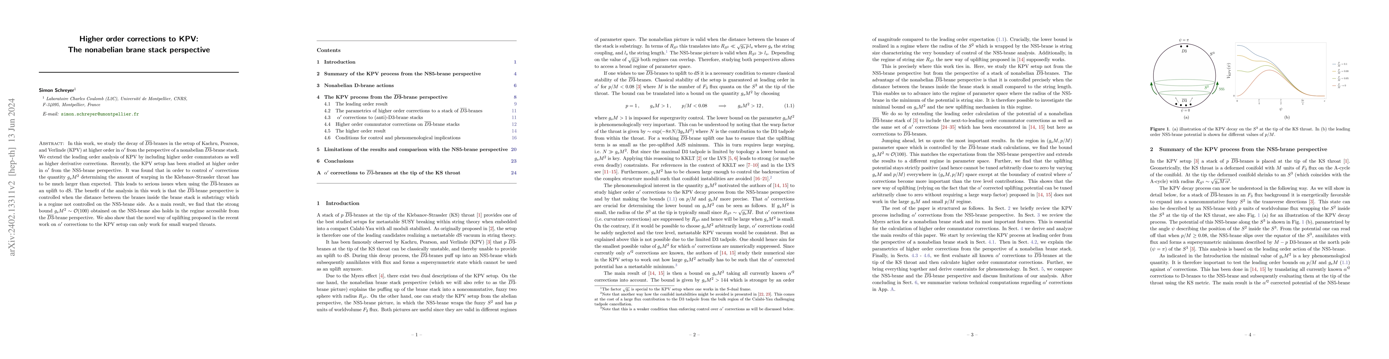 Thumbnail for Higher order corrections to KPV: The nonabelian brane stack perspective