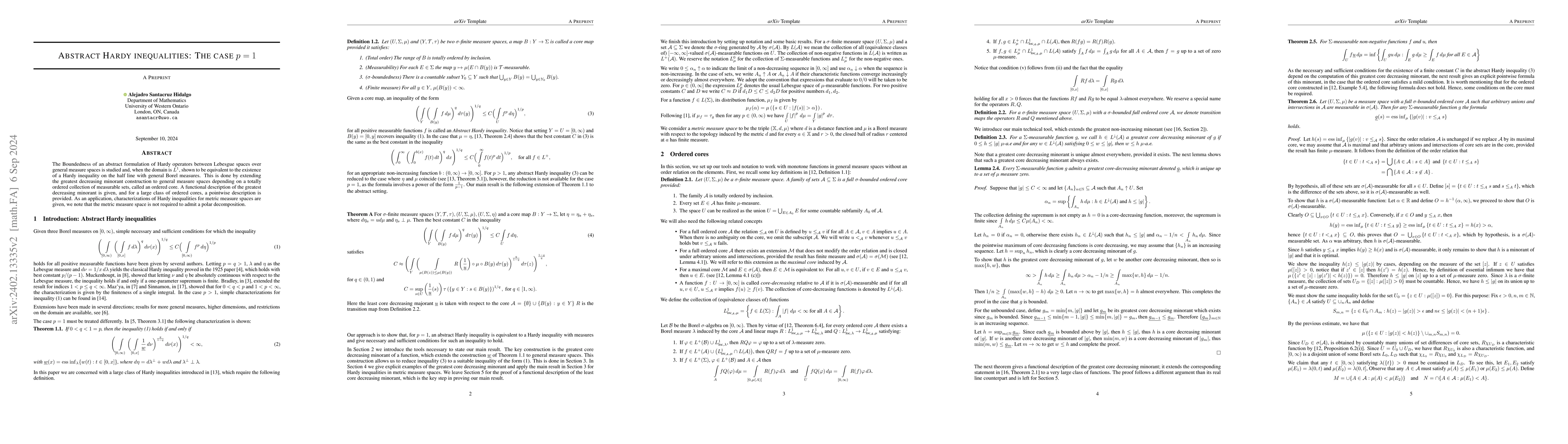 Thumbnail for Abstract Hardy inequalities: The case p=1