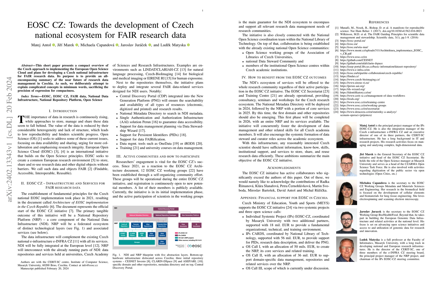 Thumbnail for EOSC CZ: Towards the development of Czech national ecosystem for FAIR
  research data