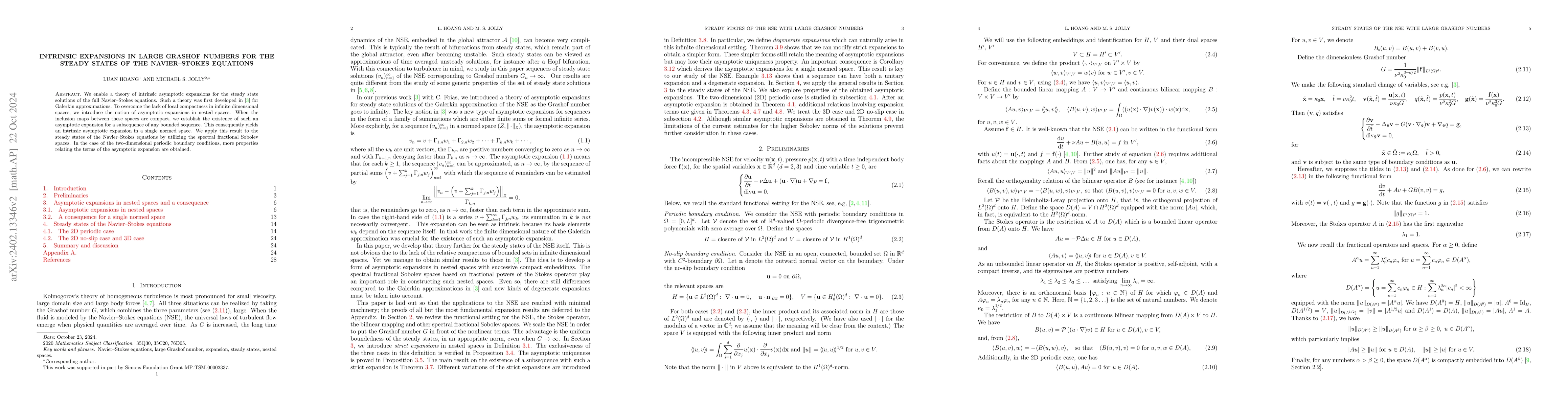 Thumbnail for Intrinsic expansions in large Grashof numbers for the steady states of
  the {N}avier--{S}tokes equations