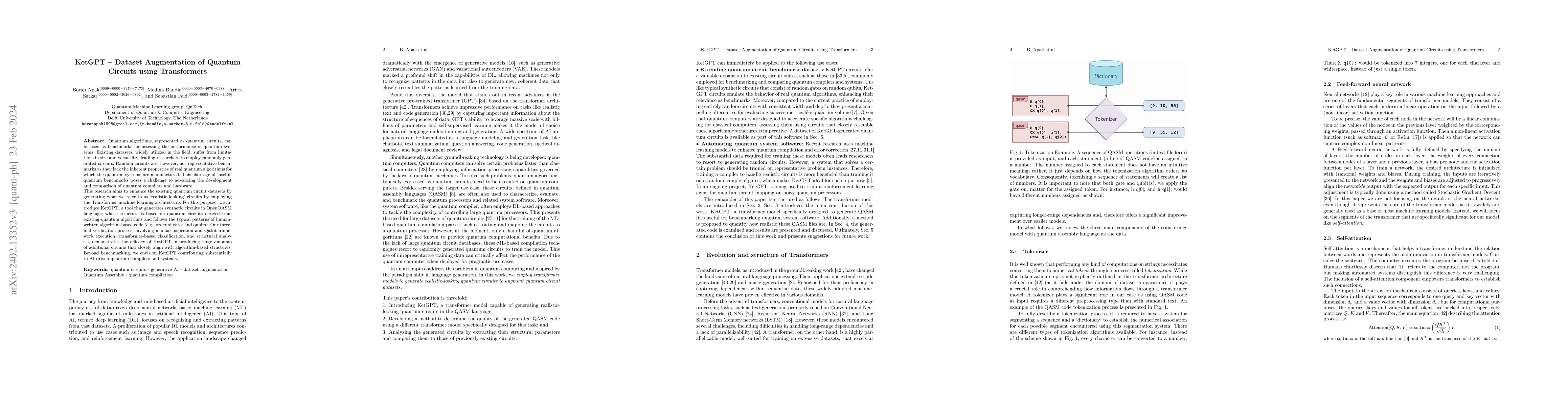 Thumbnail for KetGPT - Dataset Augmentation of Quantum Circuits using Transformers
