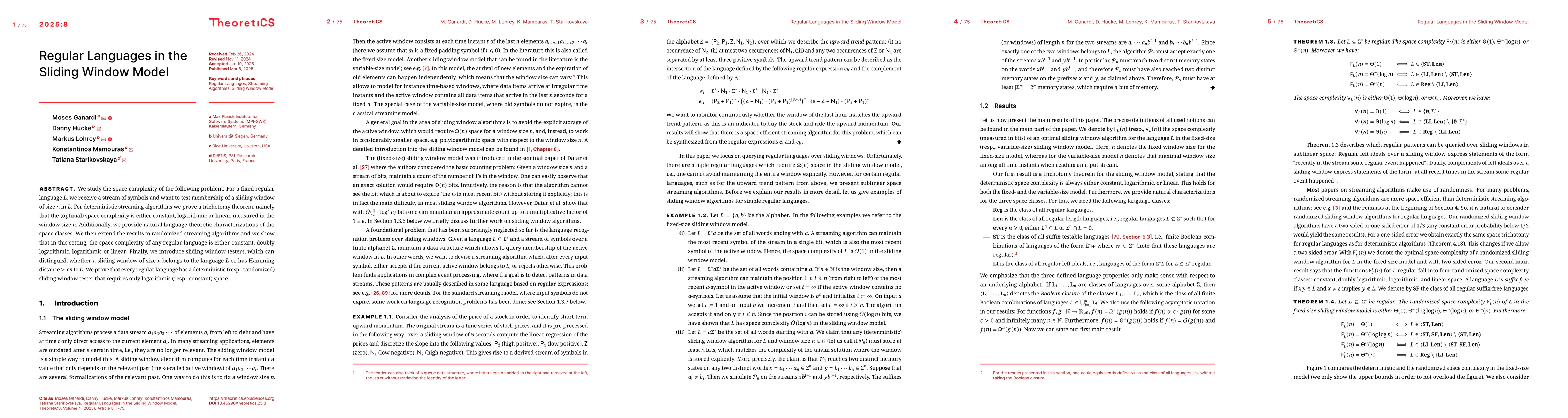Thumbnail for Regular Languages in the Sliding Window Model