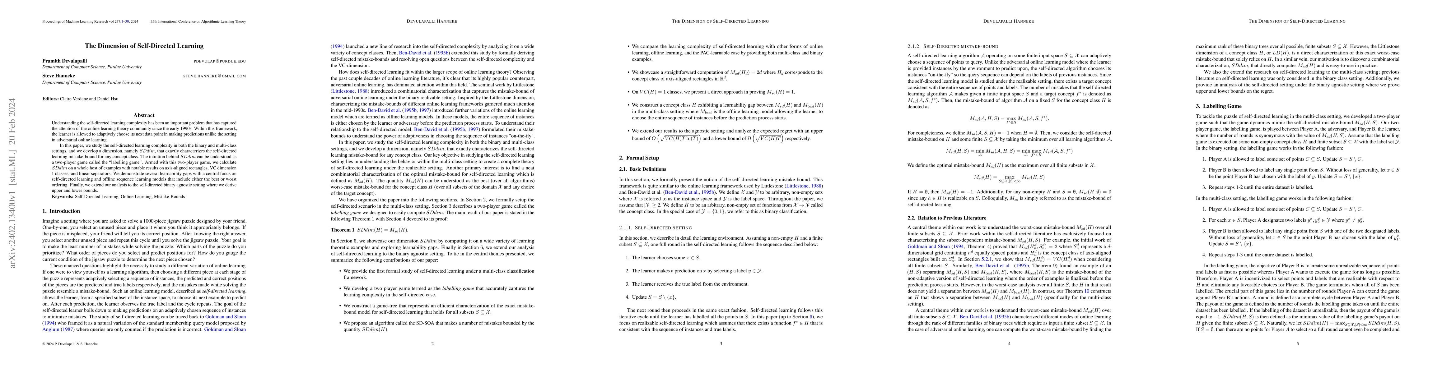 Thumbnail for The Dimension of Self-Directed Learning