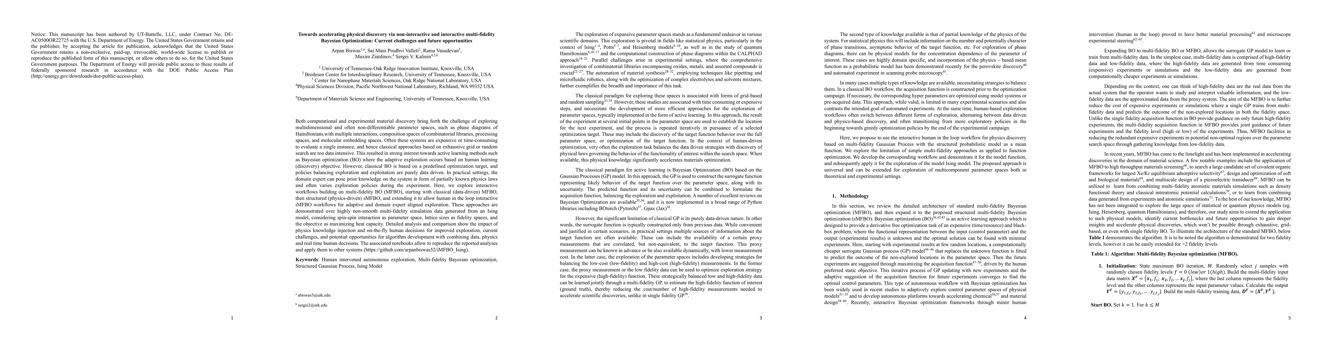Thumbnail for Towards accelerating physical discovery via non-interactive and
  interactive multi-fidelity Bayesian Optimization: Current challenges and
  future opportunities