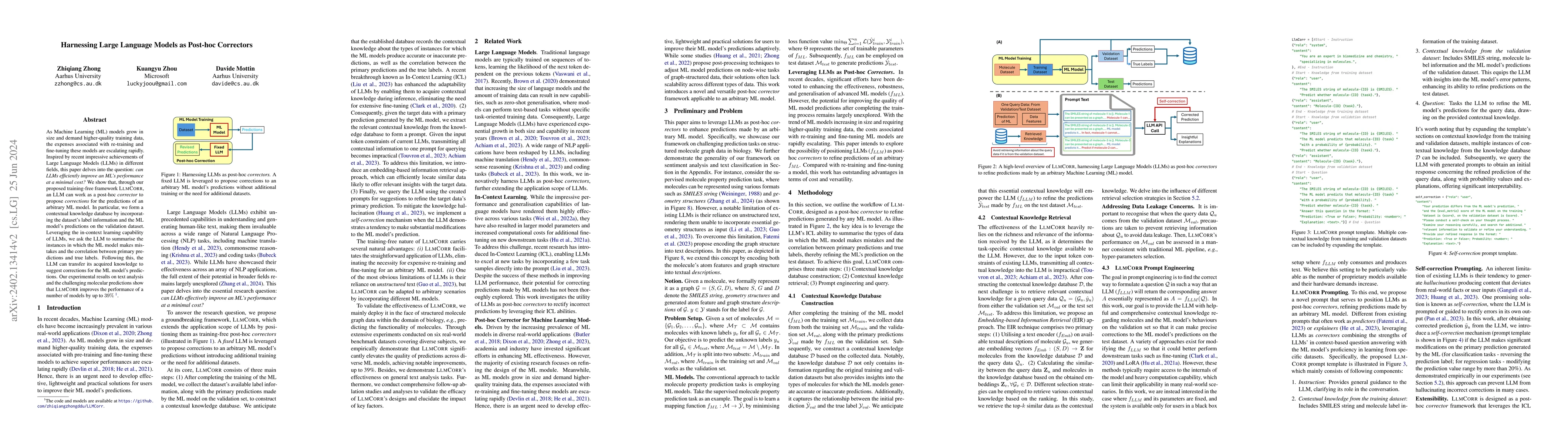 Thumbnail for Harnessing Large Language Models as Post-hoc Correctors
