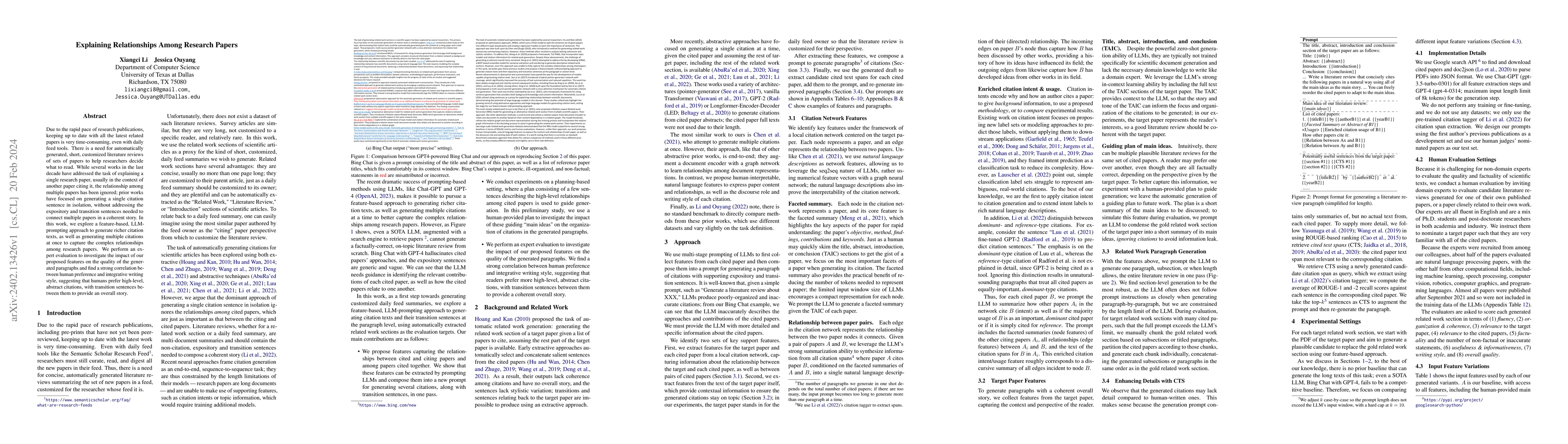 Thumbnail for Explaining Relationships Among Research Papers