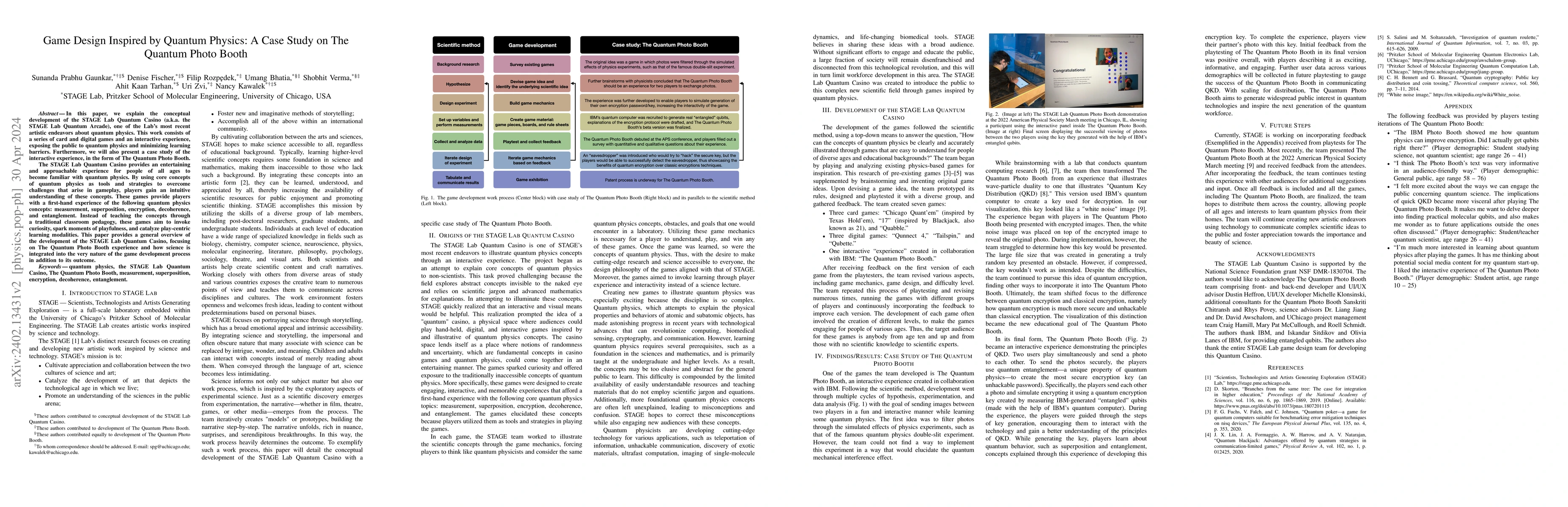 Thumbnail for Game Design Inspired by Quantum Physics: A Case Study on The Quantum
  Photo Booth