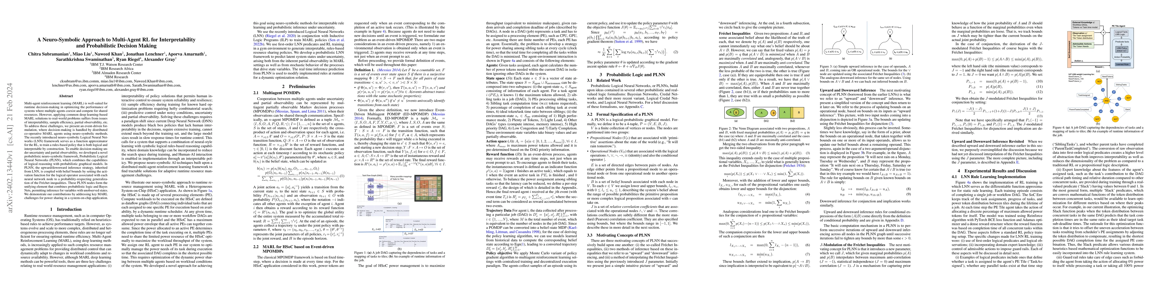 Thumbnail for A Neuro-Symbolic Approach to Multi-Agent RL for Interpretability and
  Probabilistic Decision Making