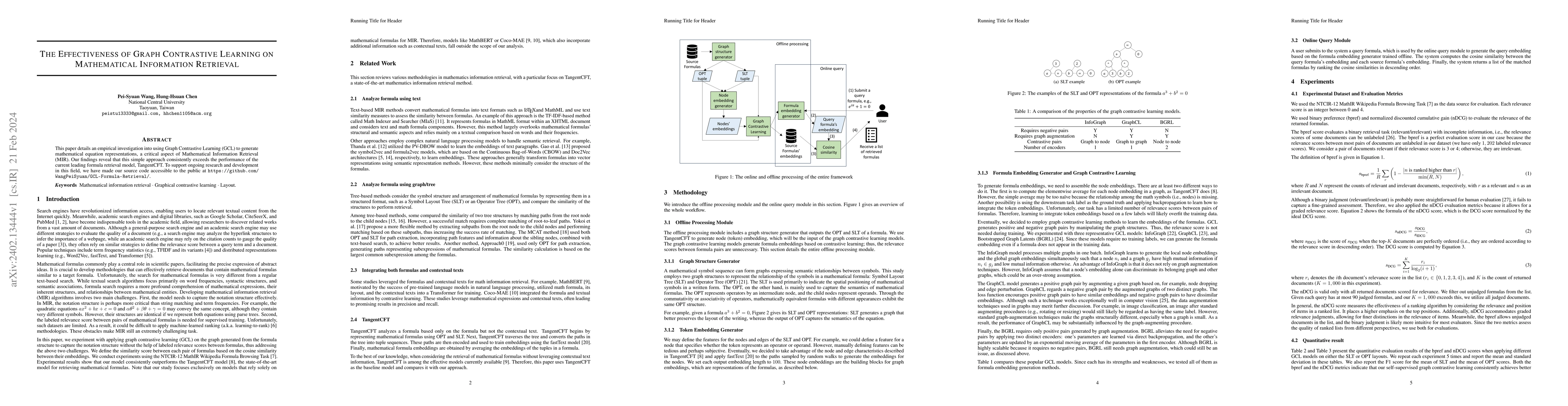 Thumbnail for The Effectiveness of Graph Contrastive Learning on Mathematical
  Information Retrieval