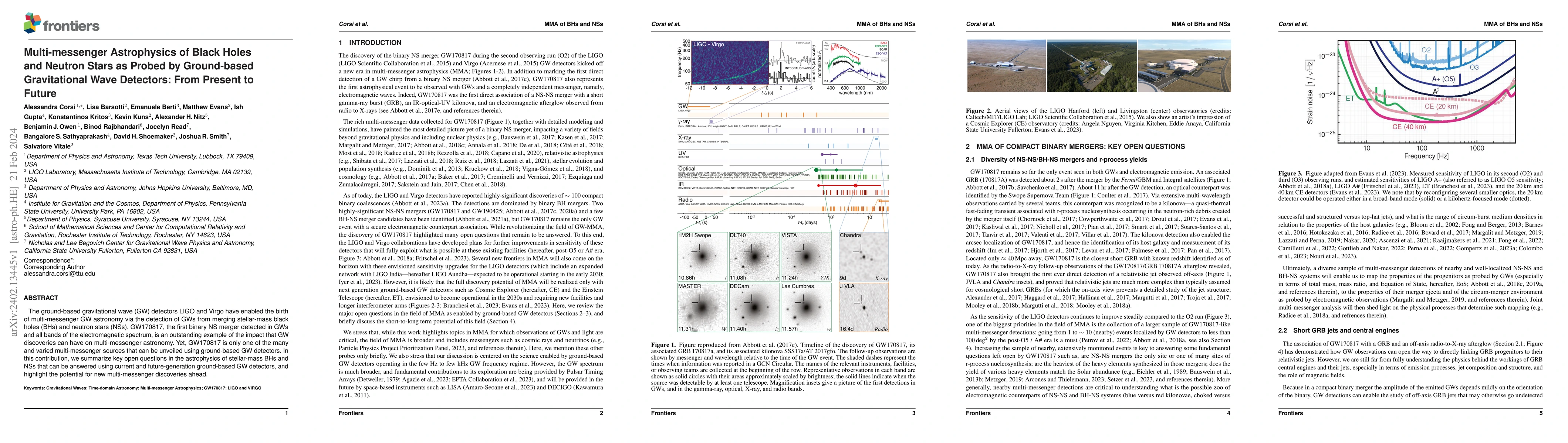 Thumbnail for Multi-messenger Astrophysics of Black Holes and Neutron Stars as Probed
  by Ground-based Gravitational Wave Detectors: From Present to Future