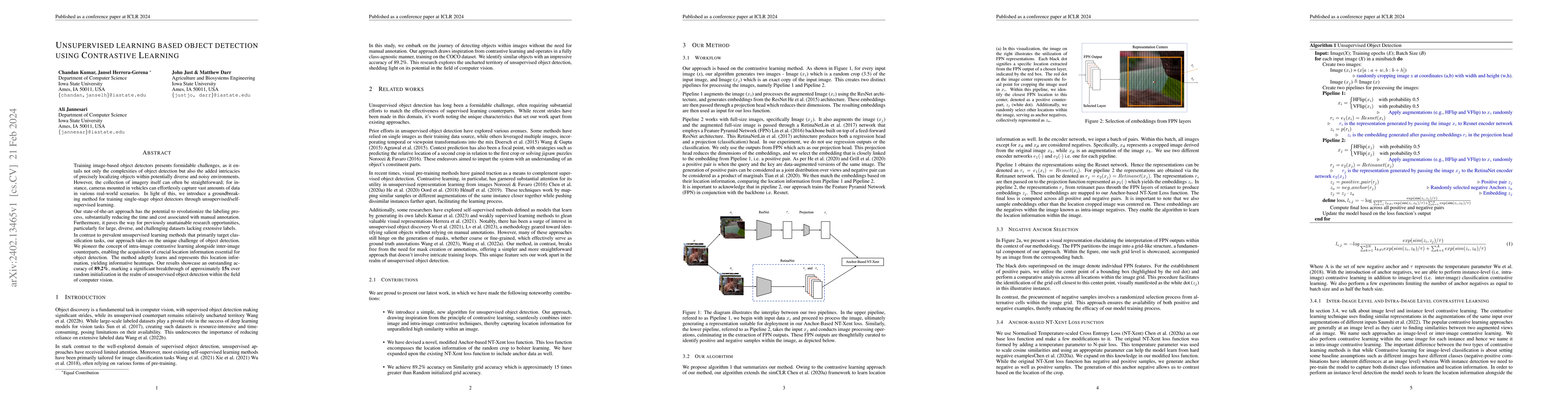 Thumbnail for Unsupervised learning based object detection using Contrastive Learning